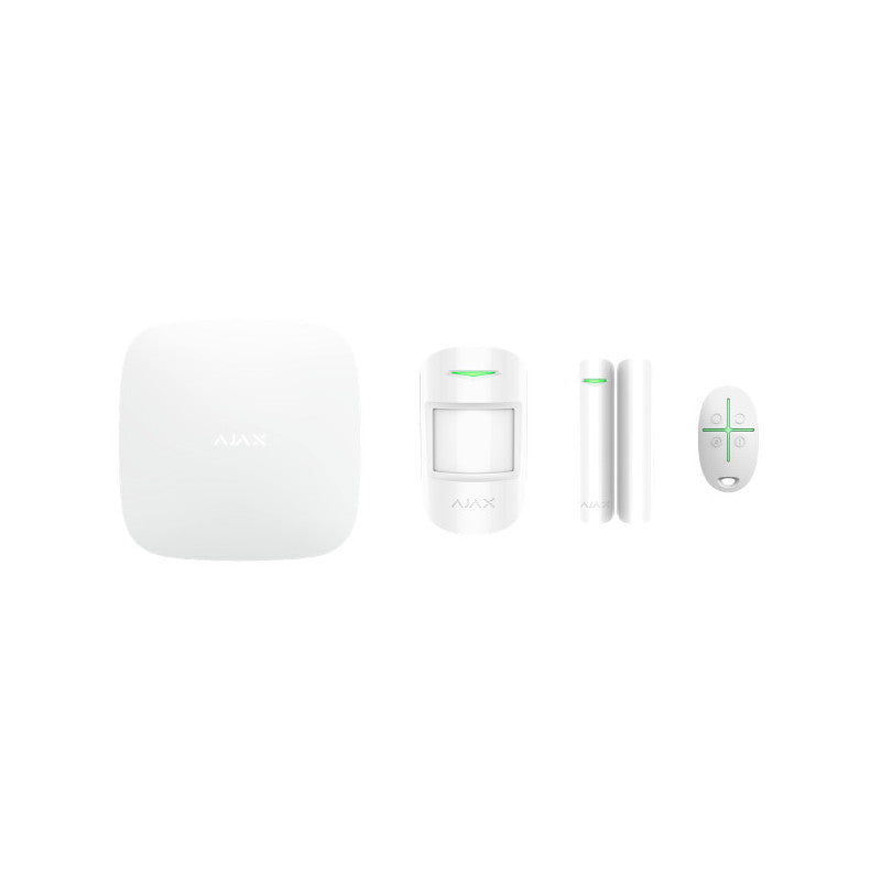 Ajax Hub Plus starter alarm kit in white