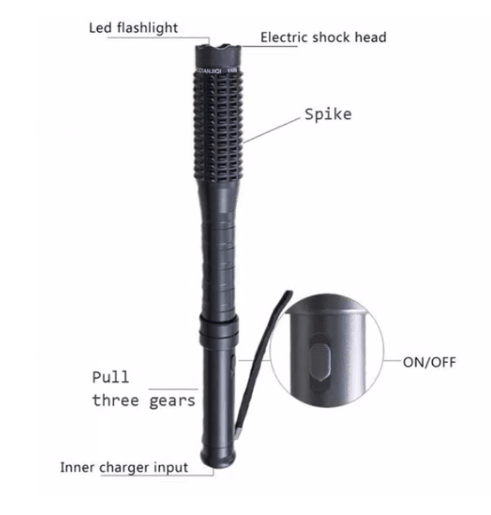 ALUMINIUM STUN BATON WITH TORCH - WLW-1109 - NeonSales {{ shop.shopifyCountryName }}
