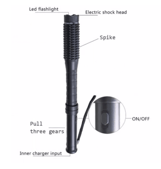 ALUMINIUM STUN BATON WITH TORCH - WLW-1109 - NeonSales {{ shop.shopifyCountryName }}