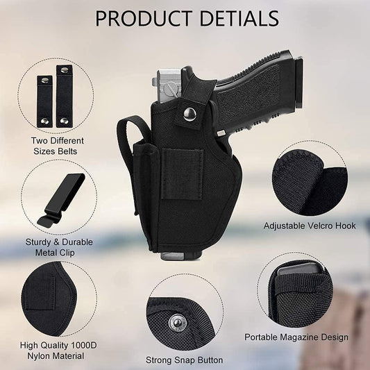 AMBIDEXTROUS NYLON HOLSTER W/ MAG POUCH, JD-81 - NeonSales {{ shop.shopifyCountryName }}