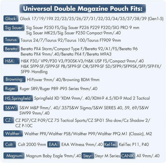 AMOMAX UNIVERSAL DOUBLE MAGAZINE POUCH - AM-MPU - NeonSales {{ shop.shopifyCountryName }}