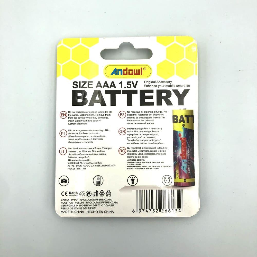 ANDOWL AAA 1.5V ALKALINE BATTERY - 6's - Q-DC7 - NeonSales South Africa