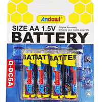 ANDOWL ALKALINE AA BATTERY, 1.5V - 4's - Q-DC5A - NeonSales {{ shop.shopifyCountryName }}