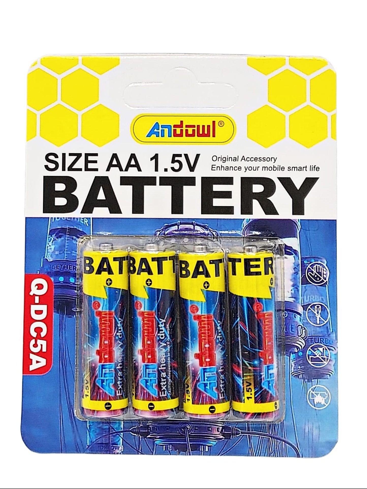 ANDOWL ALKALINE AA BATTERY, 1.5V - 4's - Q-DC5A - NeonSales {{ shop.shopifyCountryName }}
