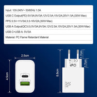 ANDOWL FAST CHARGER (30W, 5/9/12V) - Q-PD7 - NeonSales {{ shop.shopifyCountryName }}