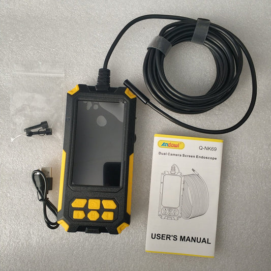 Andowl handheld endoscope inspection camera with probe and accessories