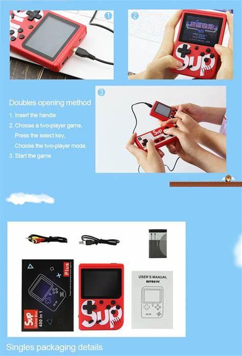 ANDOWL HANDHELD NES 8-BIT CONSOLE, 400-IN-1 - NeonSales {{ shop.shopifyCountryName }}