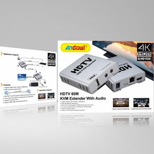 ANDOWL HDTV 60M KVM EXTENDER, RX+TX SET - Q-HD1500 - NeonSales South Africa