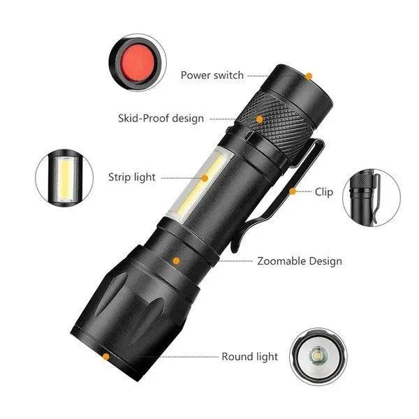 ANDOWL MINI RECHARGEABLE FLASHLIGHT - Q-S112 - NeonSales {{ shop.shopifyCountryName }}