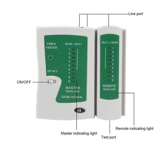 ANDOWL NETWORK CABLE TESTER, RJ11/RJ45 - Q314 - NeonSales {{ shop.shopifyCountryName }}