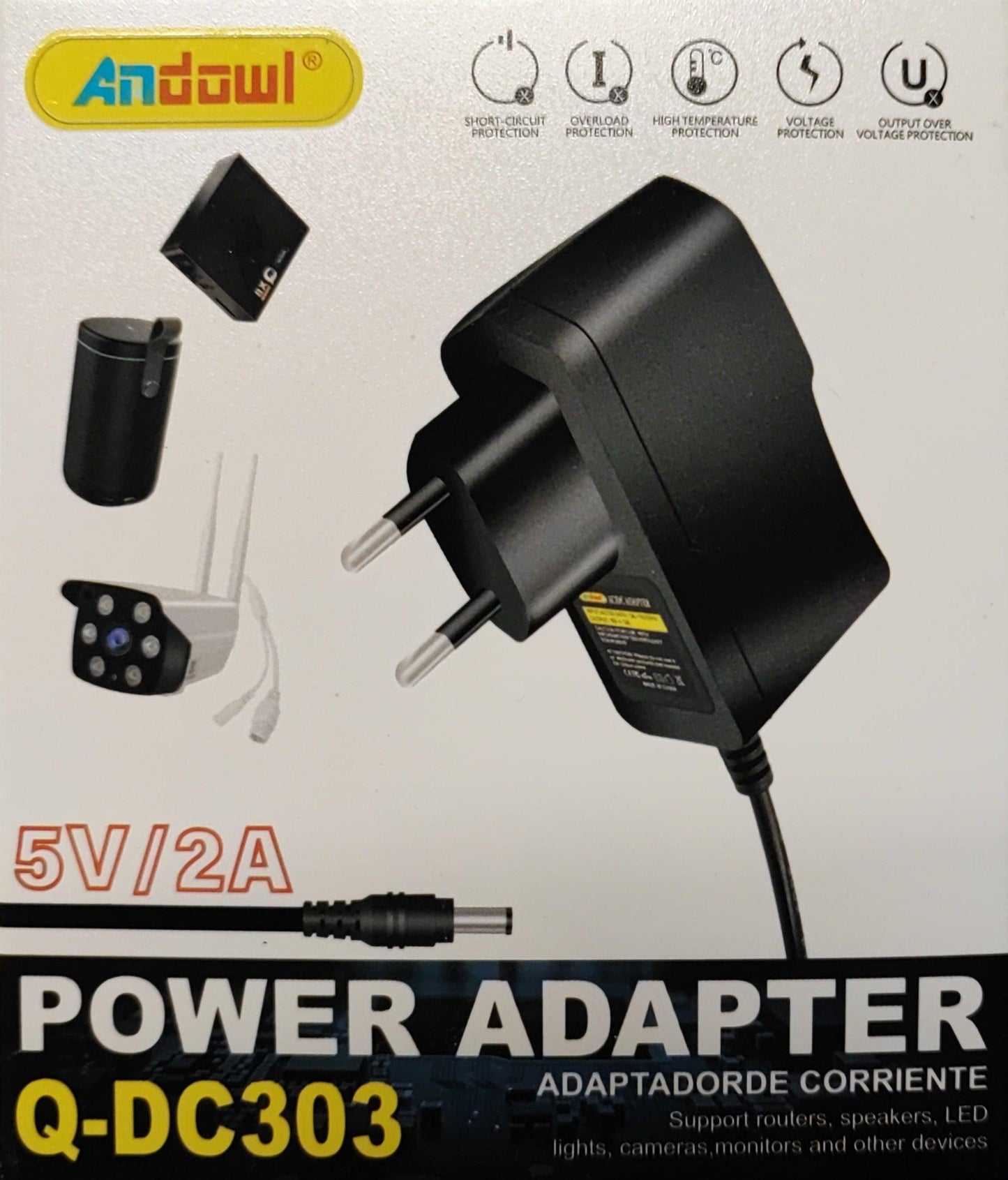 ANDOWL POWER ADAPTER (5V/2A) - Q-DC303 - NeonSales {{ shop.shopifyCountryName }}