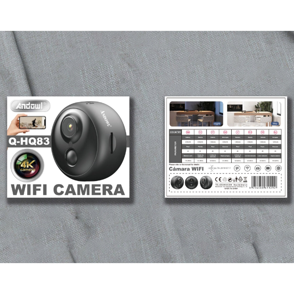 ANDOWL Q-HQ83 4K Wi-Fi indoor IP camera and retail packaging