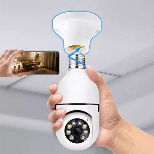 E27 smart bulb camera installation example showing screw-in light-socket mounting