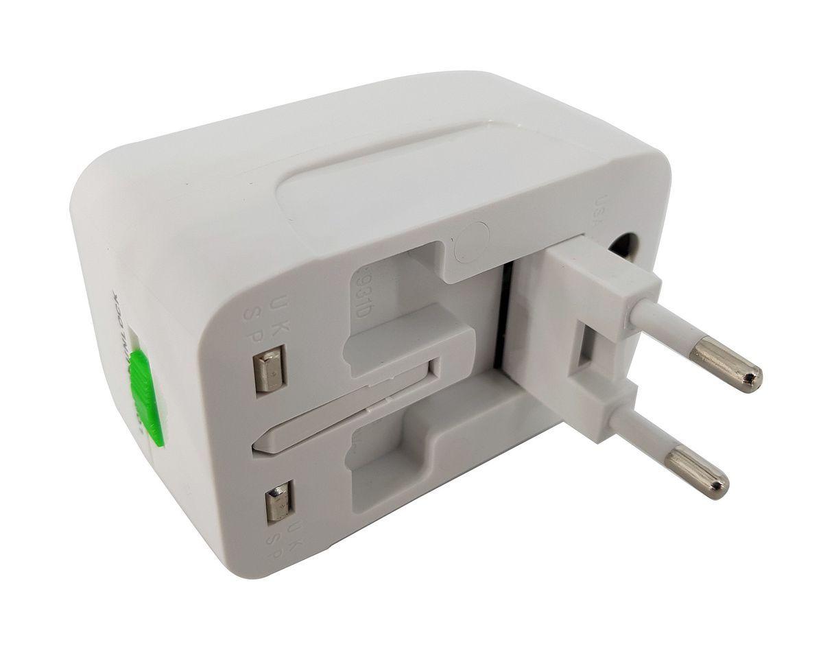 ANDOWL UNIVERSAL TRAVEL ADAPTOR 2A UK/USA/EURO/AUS - NeonSales {{ shop.shopifyCountryName }}
