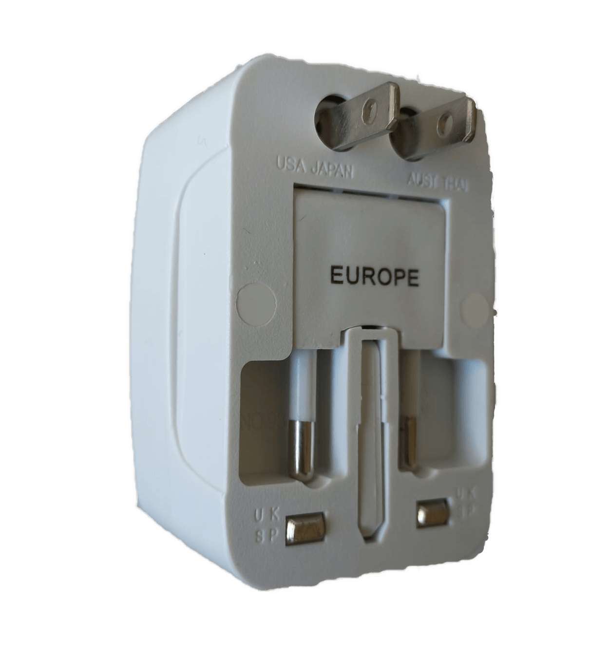 ANDOWL UNIVERSAL TRAVEL ADAPTOR 2A UK/USA/EURO/AUS - NeonSales {{ shop.shopifyCountryName }}