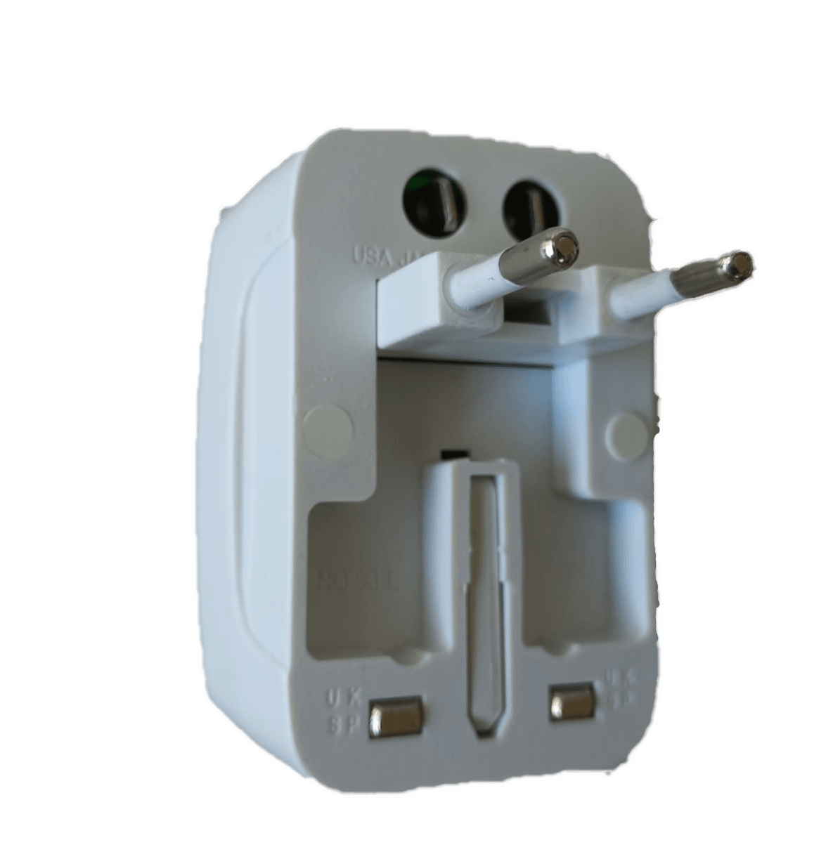 ANDOWL UNIVERSAL TRAVEL ADAPTOR 2A UK/USA/EURO/AUS - NeonSales {{ shop.shopifyCountryName }}