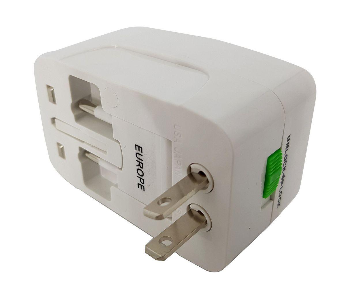 ANDOWL UNIVERSAL TRAVEL ADAPTOR 2A UK/USA/EURO/AUS - NeonSales {{ shop.shopifyCountryName }}
