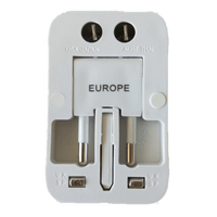 ANDOWL UNIVERSAL TRAVEL ADAPTOR 2A UK/USA/EURO/AUS - NeonSales {{ shop.shopifyCountryName }}