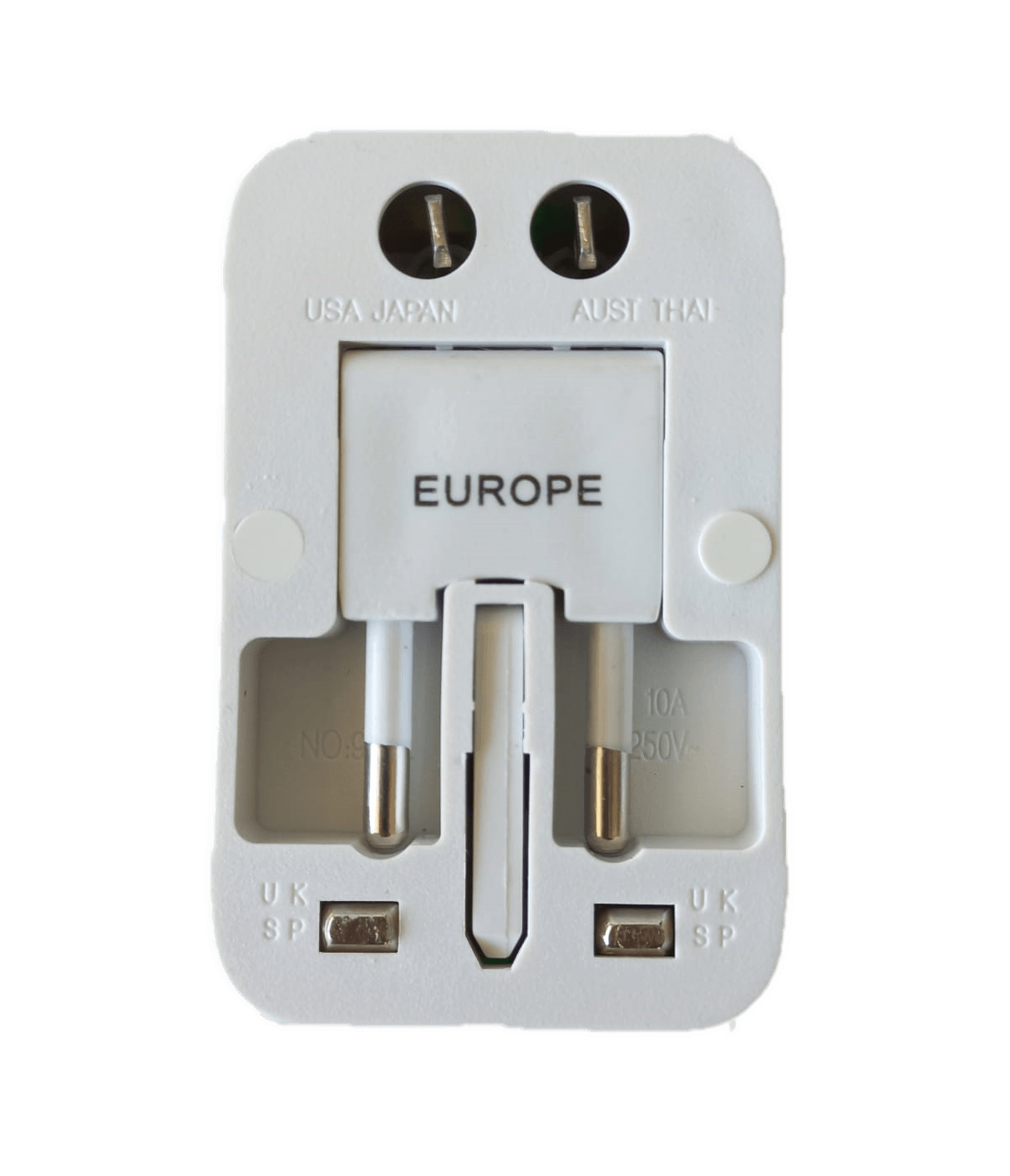ANDOWL UNIVERSAL TRAVEL ADAPTOR 2A UK/USA/EURO/AUS - NeonSales {{ shop.shopifyCountryName }}