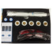 Andowl WLW-015 blue laser kit with silver laser, five star cap lenses, two 16340 batteries, charger and safety goggles in its case