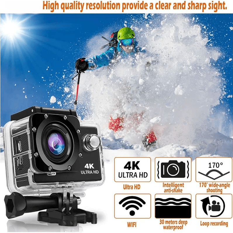 ANDOWL4K GO-PLUS ACTION CAMERA, Q-K999 - NeonSales South Africa