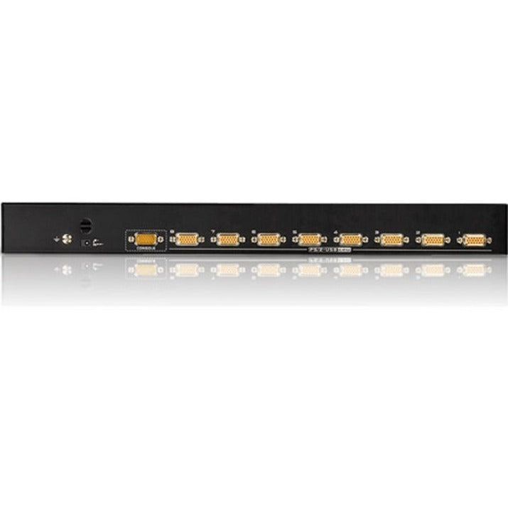 ATEN CS1308 rear panel showing 8 KVM ports and console connections