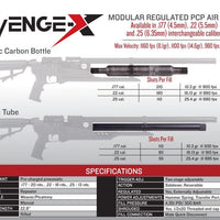 AV AVENGE-X X1-BT TACTICAL, 360CC BOTTLE, .22 CAL - NeonSales {{ shop.shopifyCountryName }}
