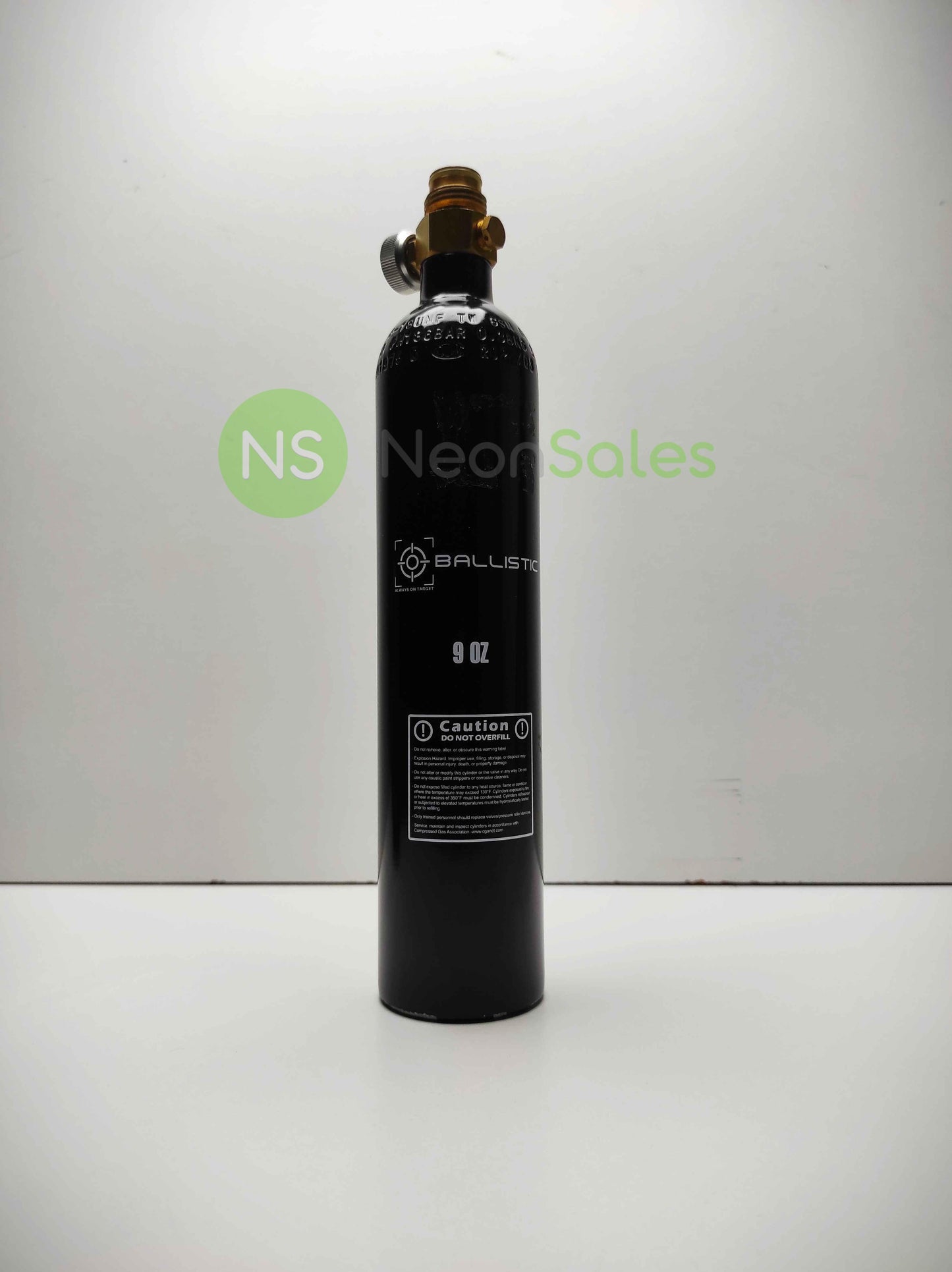 BALLISTIC 9OZ CO2 CYLINDER W/ TAPHEAD VALVE - NeonSales {{ shop.shopifyCountryName }}