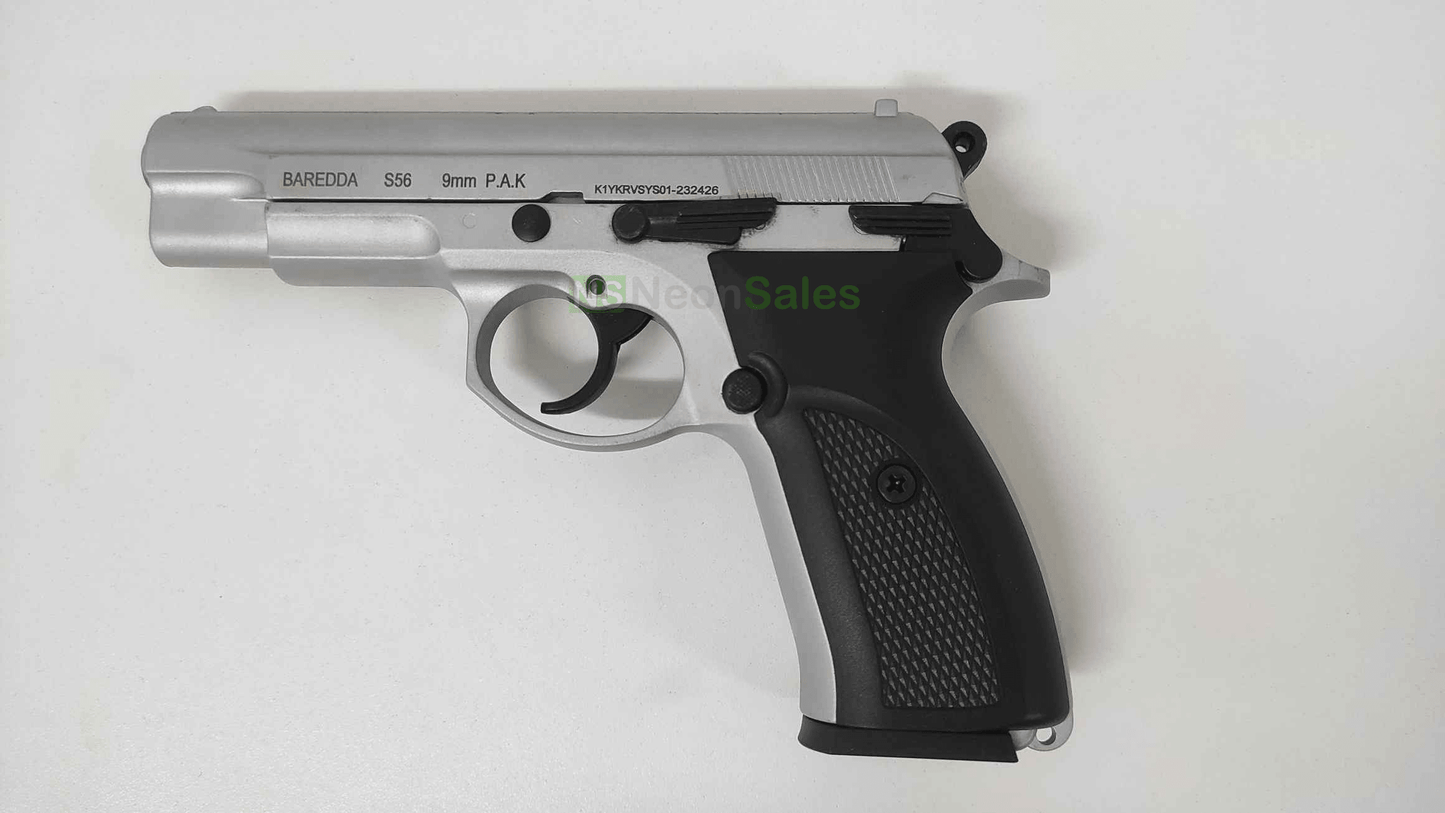 BAREDDA S56 BLANK GUN - MATTE CHROME - NeonSales {{ shop.shopifyCountryName }}