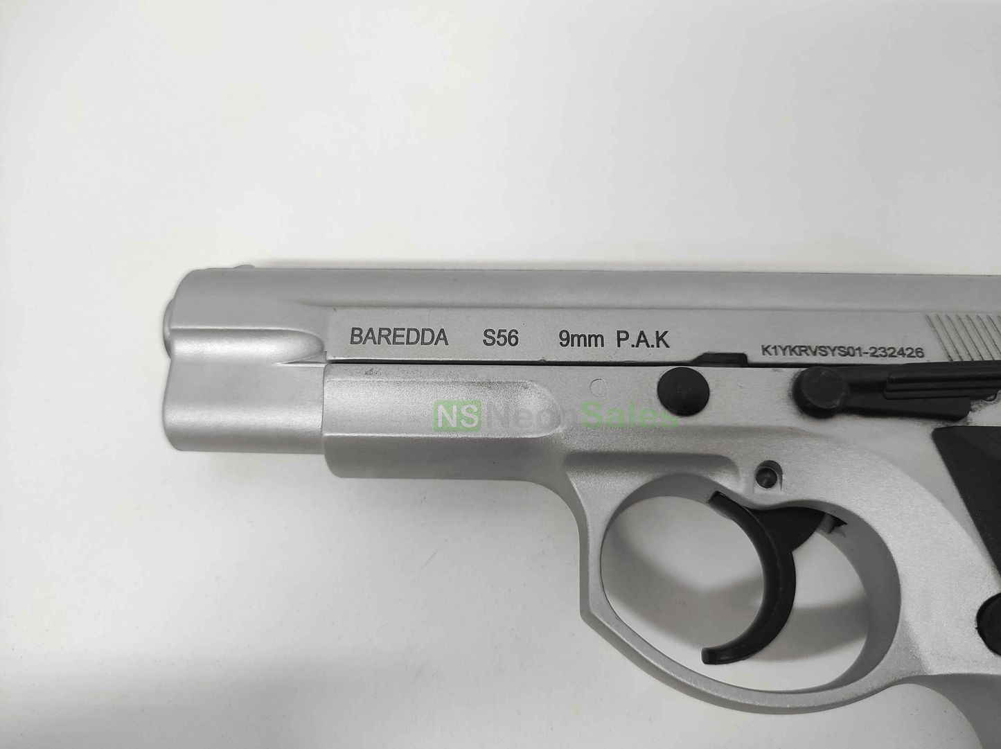 BAREDDA S56 BLANK GUN - MATTE CHROME - NeonSales {{ shop.shopifyCountryName }}