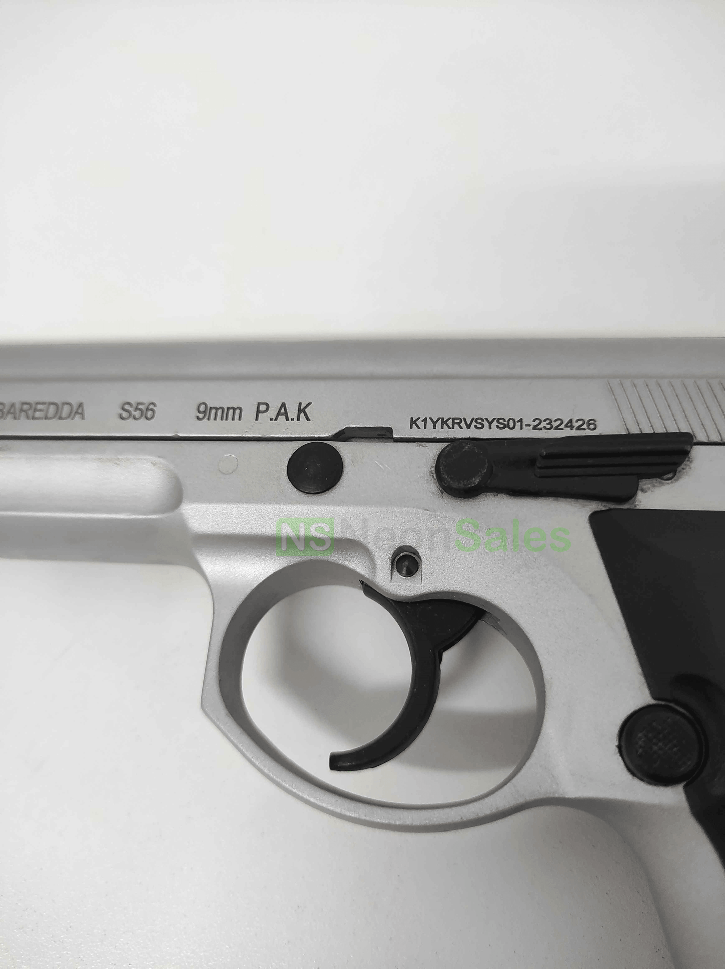BAREDDA S56 BLANK GUN - MATTE CHROME - NeonSales {{ shop.shopifyCountryName }}