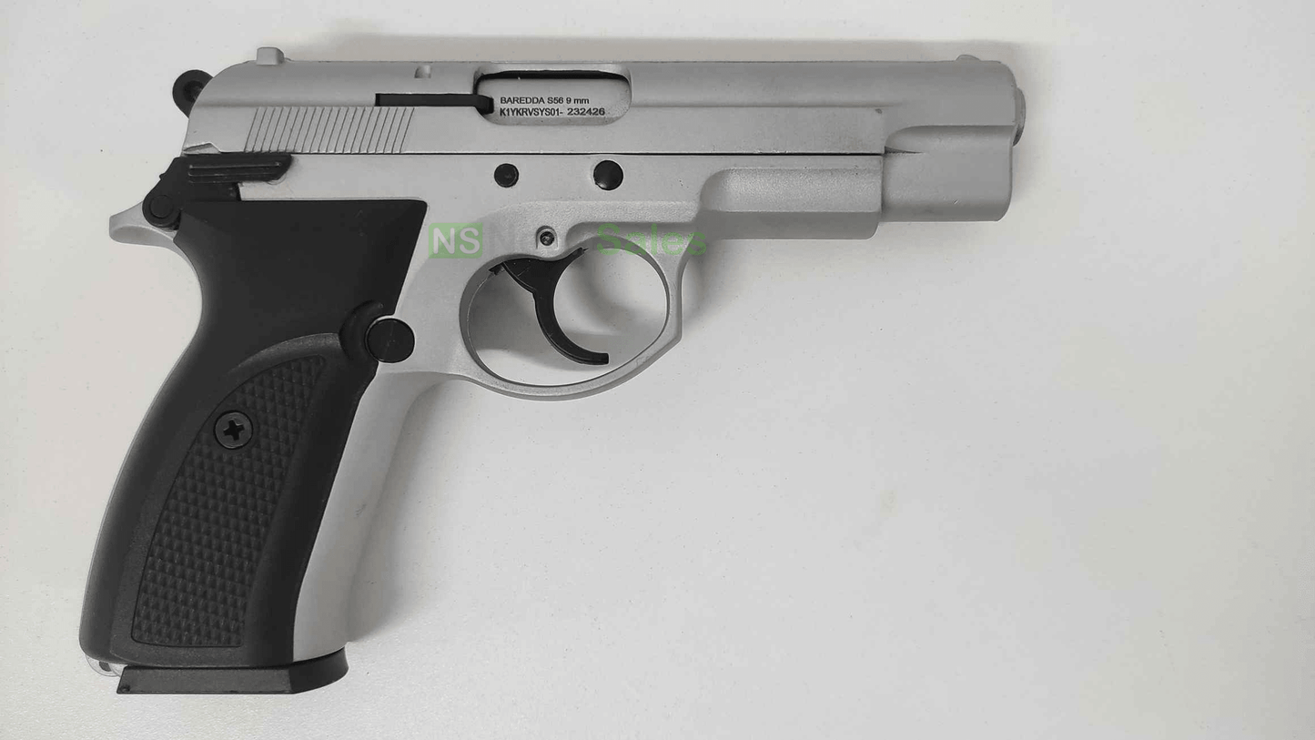 BAREDDA S56 BLANK GUN - MATTE CHROME - NeonSales {{ shop.shopifyCountryName }}