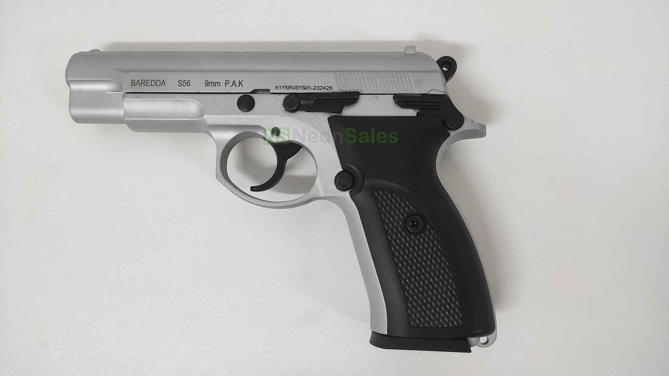 BAREDDA S56 BLANK GUN - MATTE CHROME - NeonSales South Africa