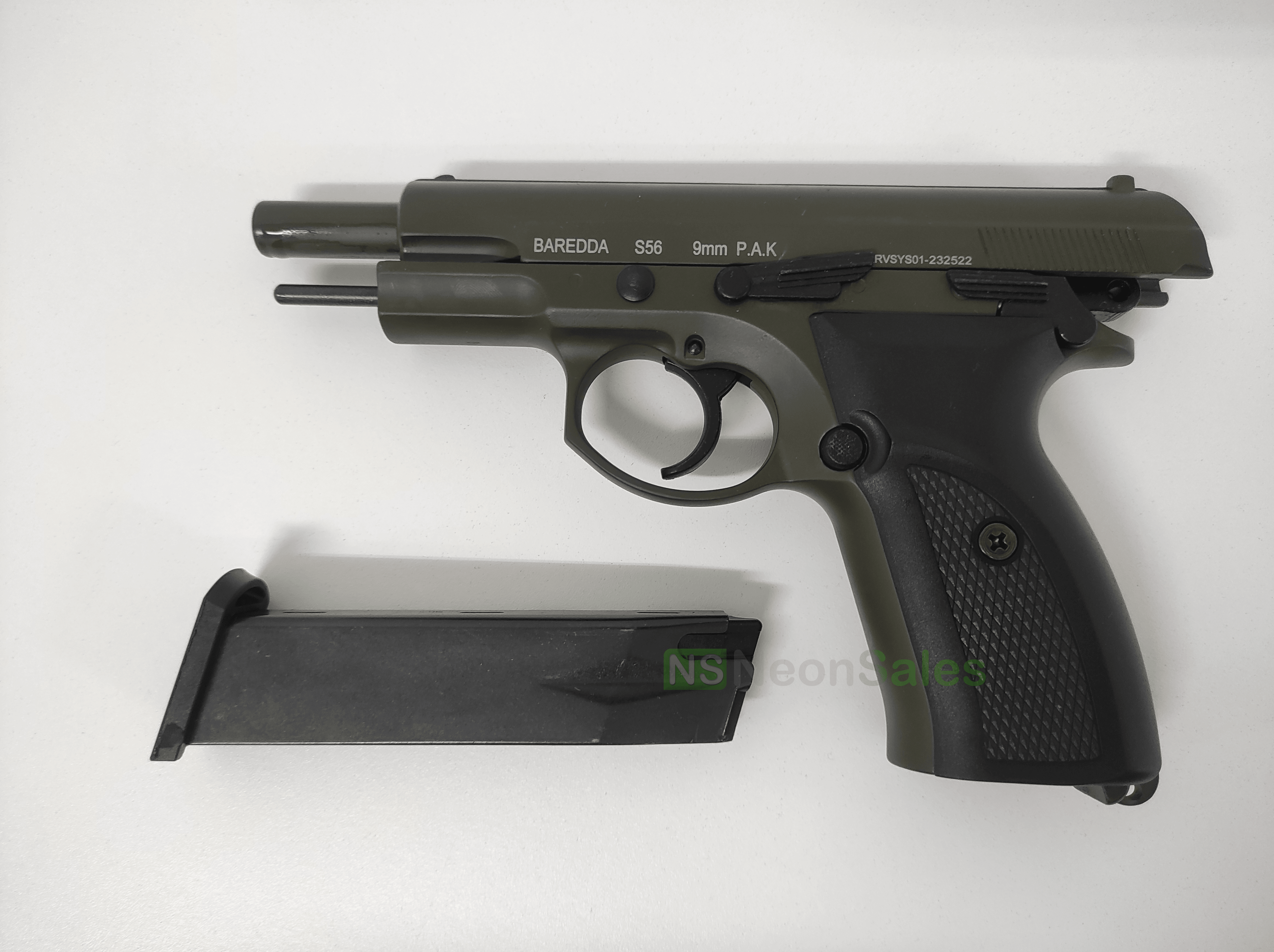BAREDDA S56 BLANK GUN - OLIVE DRAB - NeonSales {{ shop.shopifyCountryName }}