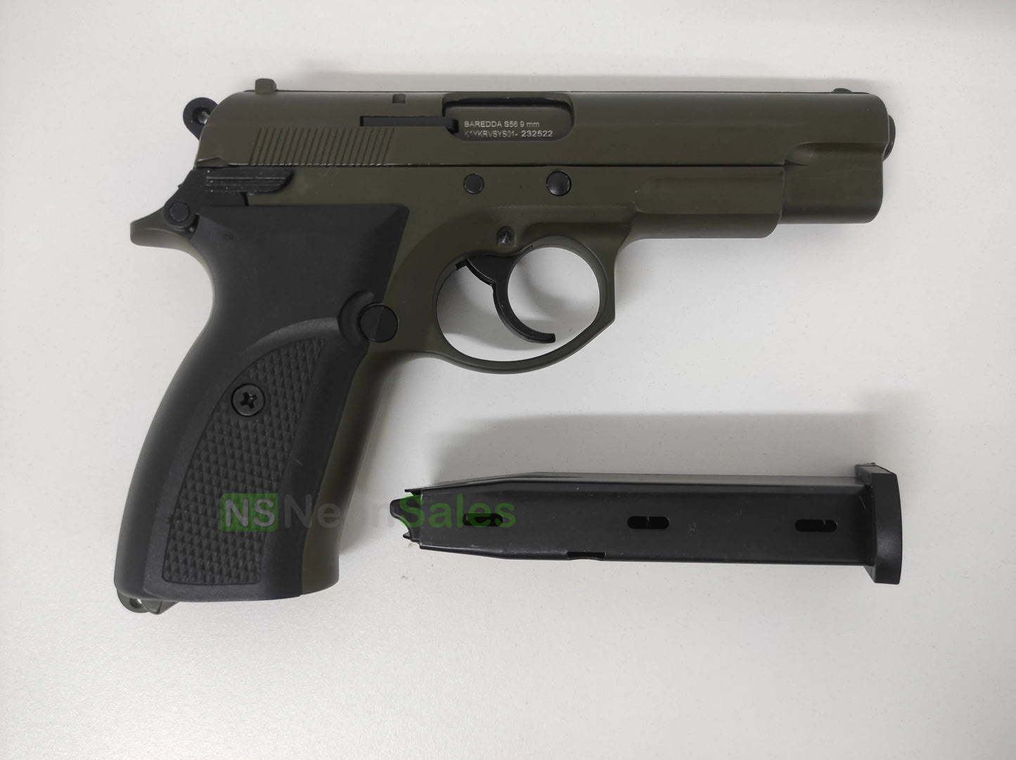 BAREDDA S56 OLIVE DRAB + 10 BLANKS + HOLSTER - NeonSales {{ shop.shopifyCountryName }}