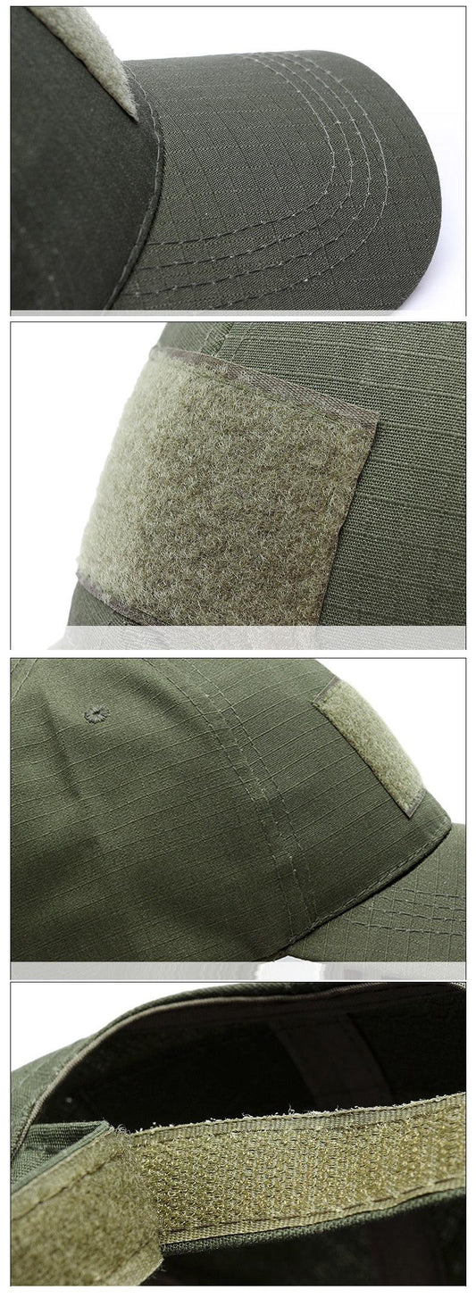 BASEBALL CAP W/ VELCRO PANELS - ARMY GREEN - NeonSales {{ shop.shopifyCountryName }}