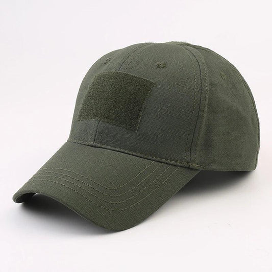 BASEBALL CAP W/ VELCRO PANELS - ARMY GREEN - NeonSales {{ shop.shopifyCountryName }}