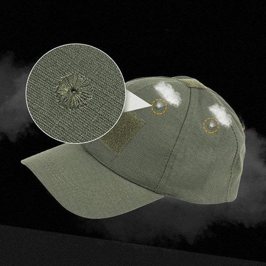 BASEBALL CAP W/ VELCRO PANELS - ARMY GREEN - NeonSales {{ shop.shopifyCountryName }}
