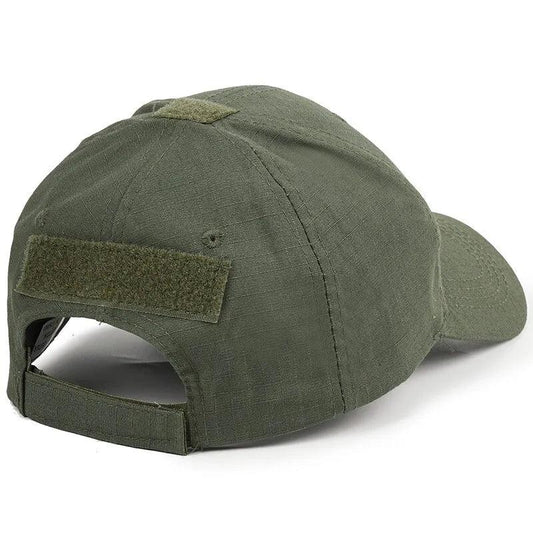 BASEBALL CAP W/ VELCRO PANELS - ARMY GREEN - NeonSales {{ shop.shopifyCountryName }}