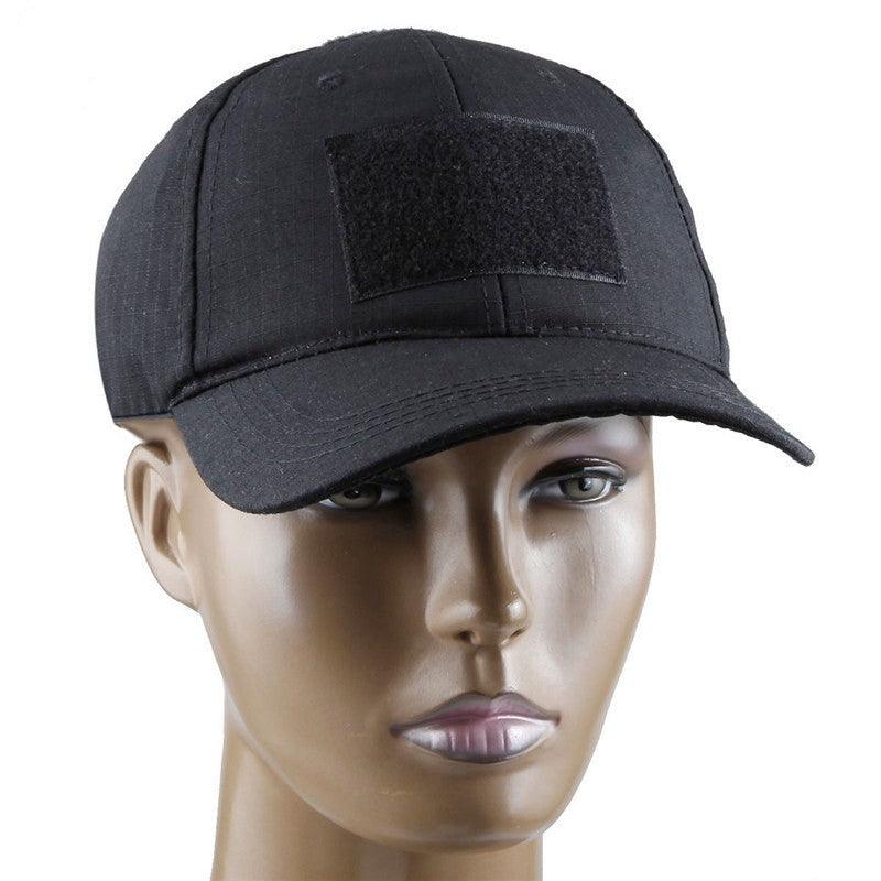 BASEBALL CAP W/ VELCRO PANELS - BLACK - NeonSales {{ shop.shopifyCountryName }}