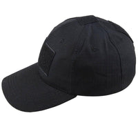 BASEBALL CAP W/ VELCRO PANELS - BLACK - NeonSales {{ shop.shopifyCountryName }}
