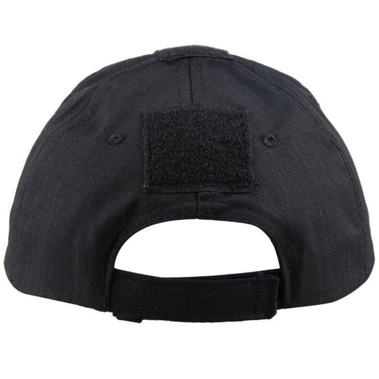 BASEBALL CAP W/ VELCRO PANELS - BLACK - NeonSales {{ shop.shopifyCountryName }}