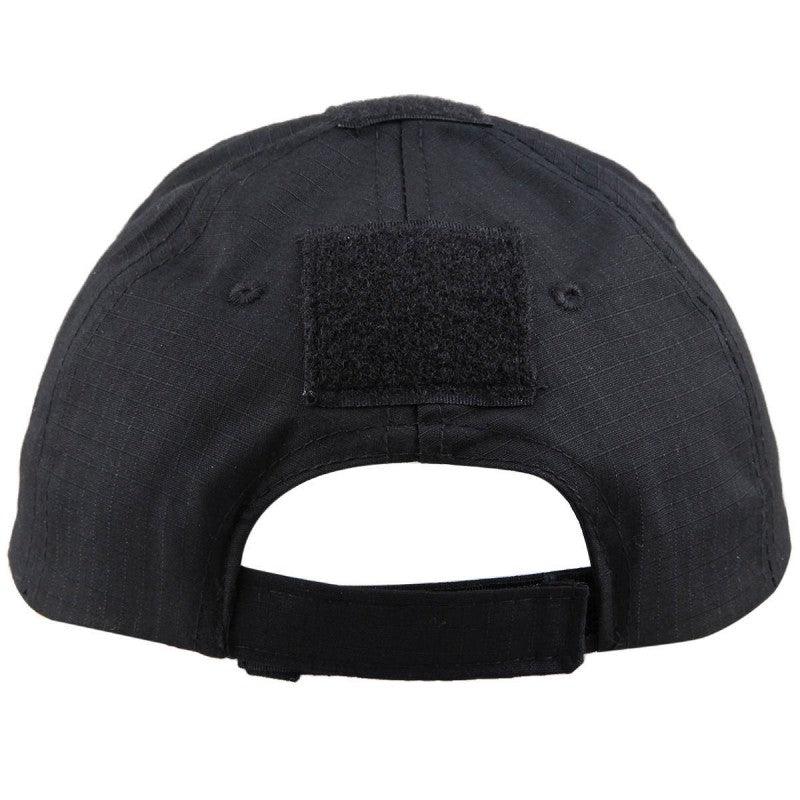 BASEBALL CAP W/ VELCRO PANELS - BLACK - NeonSales {{ shop.shopifyCountryName }}