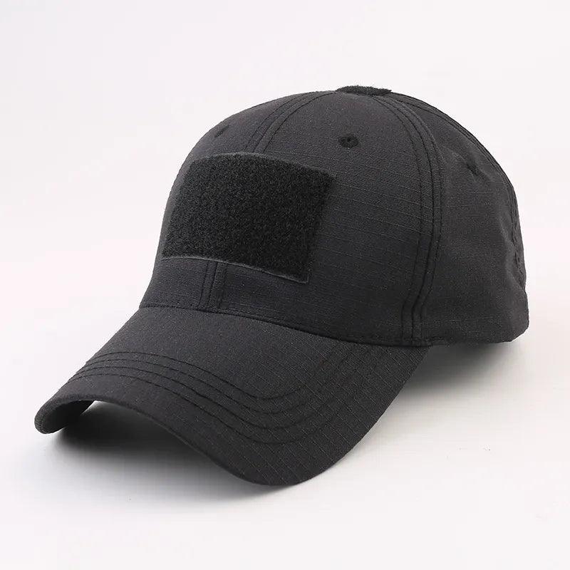 BASEBALL CAP W/ VELCRO PANELS - BLACK - NeonSales {{ shop.shopifyCountryName }}