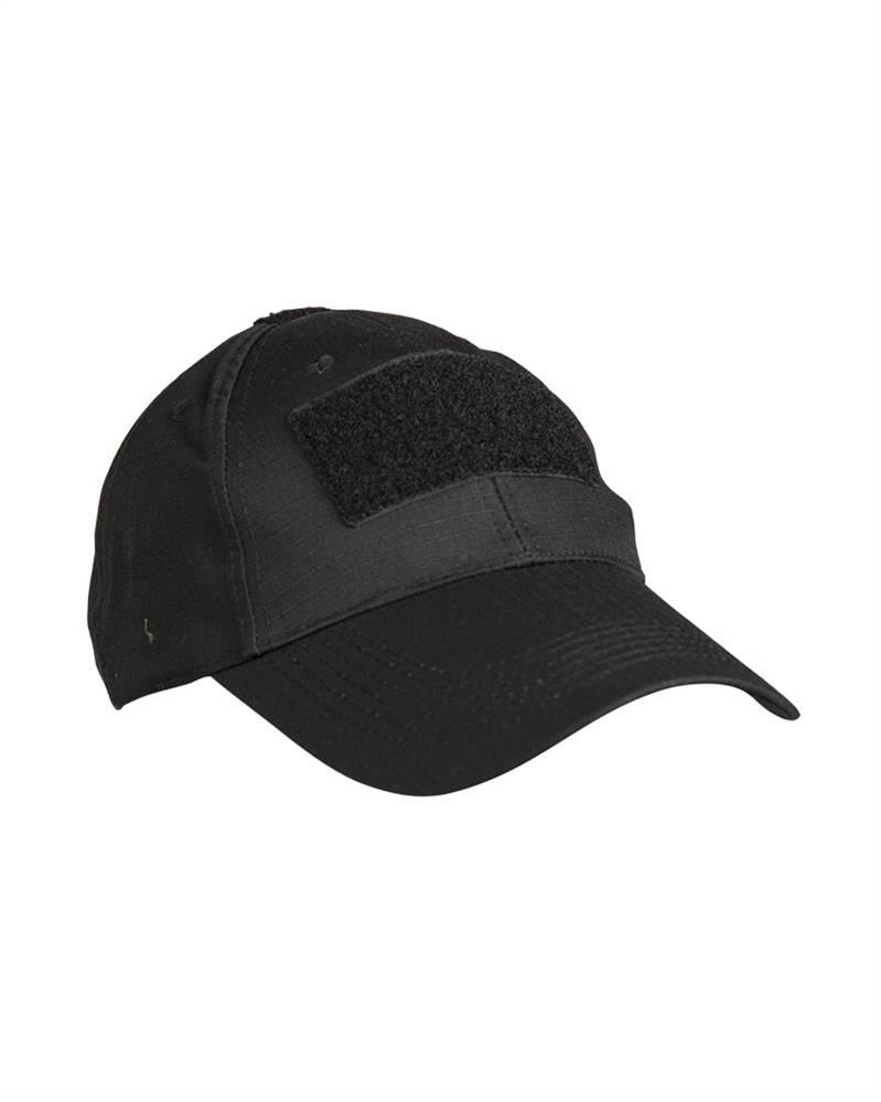 BASEBALL CAP W/ VELCRO PANELS - BLACK - NeonSales {{ shop.shopifyCountryName }}