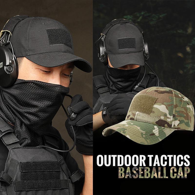 BASEBALL CAP W/ VELCRO PANELS - BLACK - NeonSales {{ shop.shopifyCountryName }}