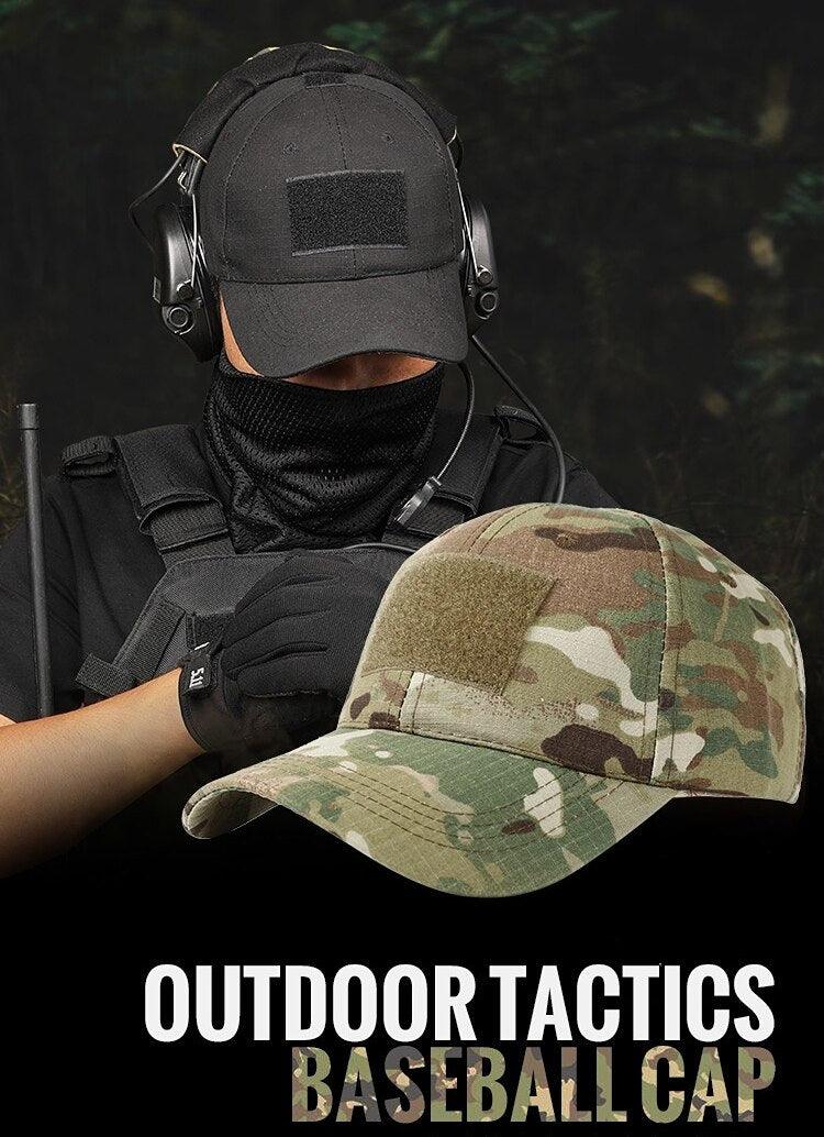 BASEBALL CAP W/ VELCRO PANELS - BLACK - NeonSales {{ shop.shopifyCountryName }}