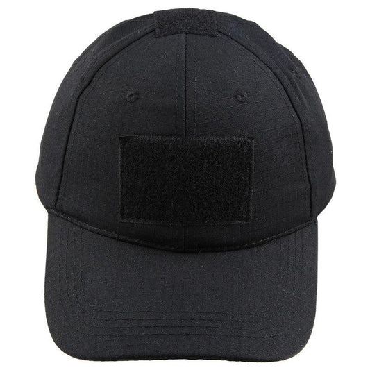 BASEBALL CAP W/ VELCRO PANELS - BLACK - NeonSales {{ shop.shopifyCountryName }}