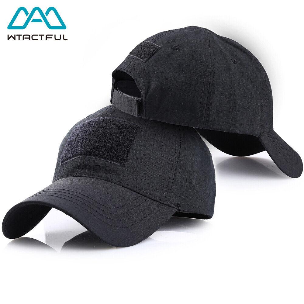 BASEBALL CAP W/ VELCRO PANELS - BLACK - NeonSales South Africa