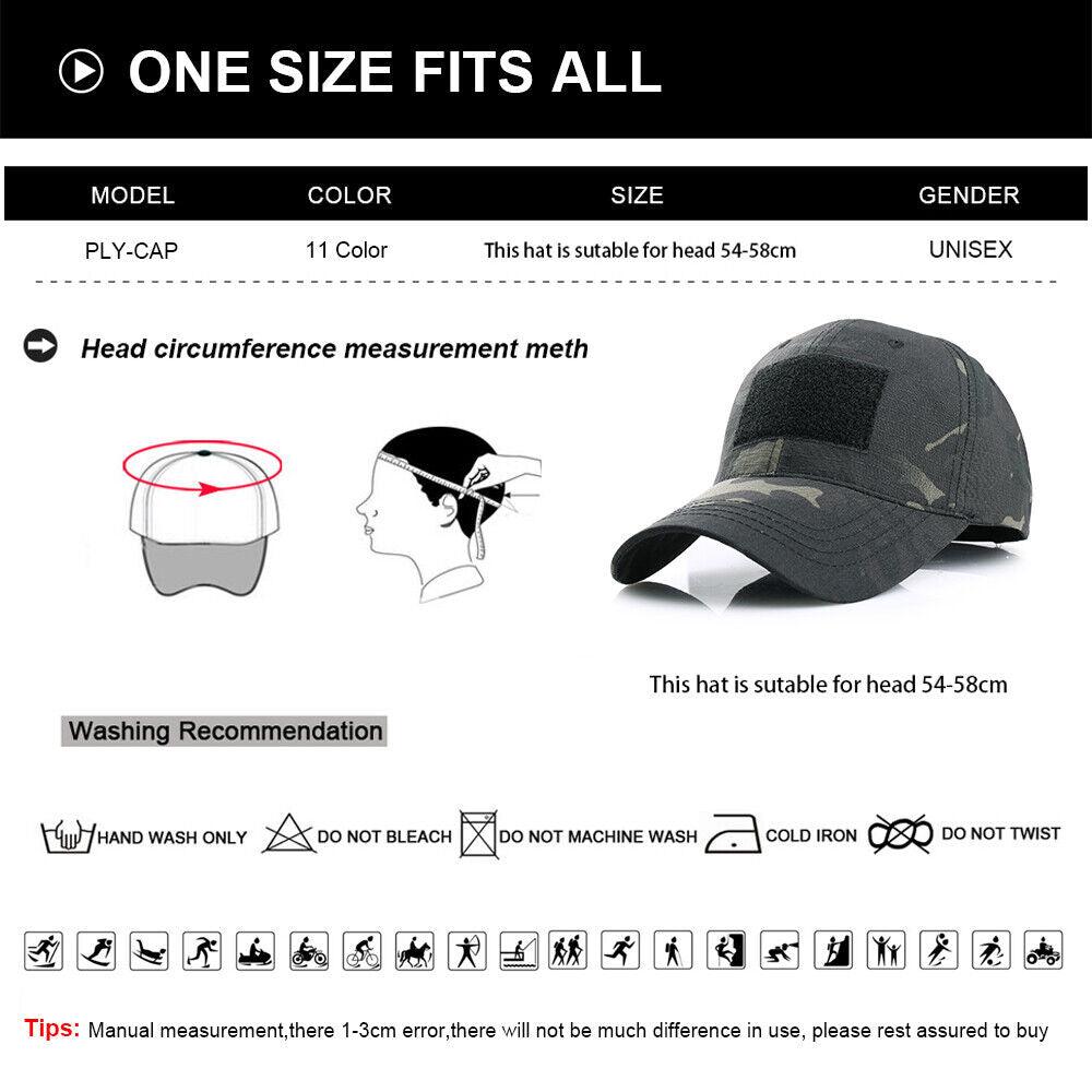 BASEBALL CAP W/ VELCRO PANELS - BLACK - NeonSales South Africa